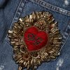Blue Cotton Tattered Boyfriend Denim Jeans - Image 5