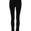 Black Skinny Cotton Mid Waisted Denim Jeans - Image 2