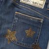 Blue Cotton Mid Waist Wide Leg Denim Jeans - Image 5