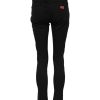 Black Skinny Cotton Mid Waisted Denim Jeans - Image 3