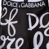 Black Polyester Logo Print Mid Waisted Pants - Image 4