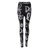 Black Polyester Logo Print Mid Waisted Pants - Image 5