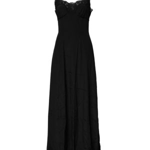 Black Floral Lace Lingerie Dress Sleepwear