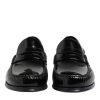 Black Leather Slip On Loafers Dress Shoes - Image 2