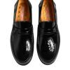 Black Leather Slip On Loafers Dress Shoes - Image 3