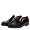 Black Leather Slip On Loafers Dress Shoes - Image 4