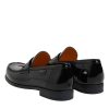 Black Leather Slip On Loafers Dress Shoes - Image 5