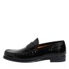 Black Leather Slip On Loafers Dress Shoes - Image 6