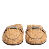 Beige Rattan Flat Mule Men Sandals Shoes - Image 2