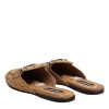 Beige Rattan Flat Mule Men Sandals Shoes - Image 5