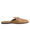Beige Rattan Flat Mule Men Sandals Shoes - Image 7