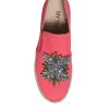 Pink Canvas Crystal Embellished Slip On Shoes - Image 8
