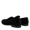 Black Velvet Slip On Loafers Formal Shoes - Image 5