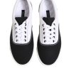 Black Cotton Canvas Lace Up Men Sneakers Shoes - Image 3