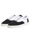 Black Cotton Canvas Lace Up Men Sneakers Shoes - Image 4