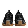 Black Brown Lace Up Low Top NS1 Sneakers Shoes - Image 2
