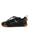 Black Brown Lace Up Low Top NS1 Sneakers Shoes - Image 6