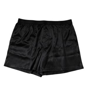 Black Silk Regular Men Boxer Shorts Underwear