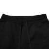 Black Cotton Logo Tape Men Jogger Pants - Image 5