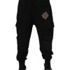 Black Cotton Logo Jogger Sweatpants Pants - Image 4
