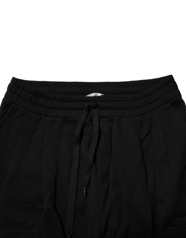Black Cotton Logo Jogger Sweatpants Pants - Image 5