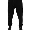 Black Cotton Crown Jogger Sweatpants Pants - Image 2