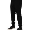 Black Cotton Crown Jogger Sweatpants Pants - Image 3