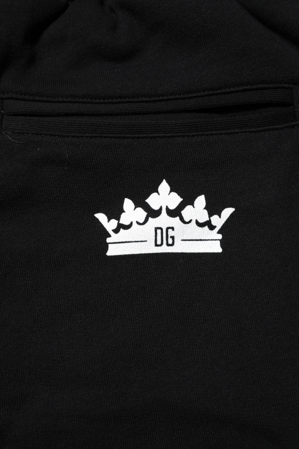Black Cotton Crown Jogger Sweatpants Pants - Image 6