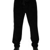 Black Cotton Men Jogger Sweatpants Pants - Image 2
