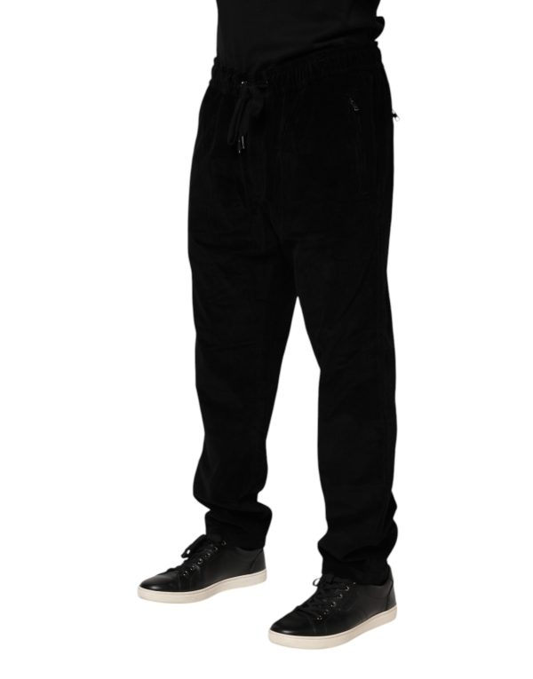 Black Cotton Men Jogger Sweatpants Pants - Image 3