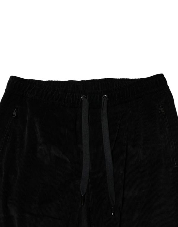 Black Cotton Men Jogger Sweatpants Pants - Image 5