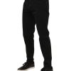 Black Cotton GOLD Skinny Denim Jeans - Image 3