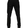 Black Cotton GOLD Skinny Denim Jeans - Image 4