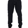 Black Cotton Tapered Denim Jeans - Image 2