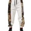 White Patchwork Jogger Pants - Image 2