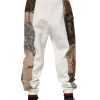 White Patchwork Jogger Pants - Image 4