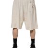 Ivory Cotton Men Bermuda Sweatshorts Shorts - Image 4