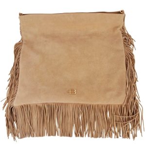 Beige Calfskin Crossbody Bag