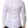 White Cotton GOLD Dress Formal Shirt - Image 4