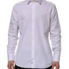White Cotton GOLD Long Sleeves Formal Shirt - Image 2