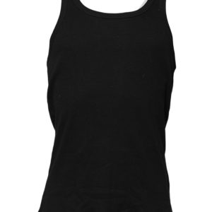 Black Cotton Sleeveless Underwear Tank T-shirt