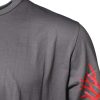 Gray Cotton Coral Print Logo Plaque T-shirt - Image 3