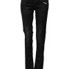 Black Cotton Slim Fit Denim Low Waist Denim Jeans - Image 2