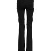 Black Cotton Stretch Flared Bootcut Denim Jeans - Image 3