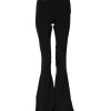 Black Polyester High Waisted Flared Pants - Image 2