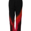 Black Red Cotton Straight Fit Jogger Pants - Image 2