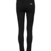 Black Cotton Skinny Mid Waist Denim Jeans - Image 3