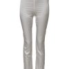 Ivory Silk Tapered High Waist Pants - Image 2
