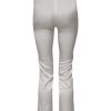 Ivory Silk Tapered High Waist Pants - Image 3