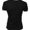Black Cotton Short Sleeves Round Neck T-shirt - Image 3